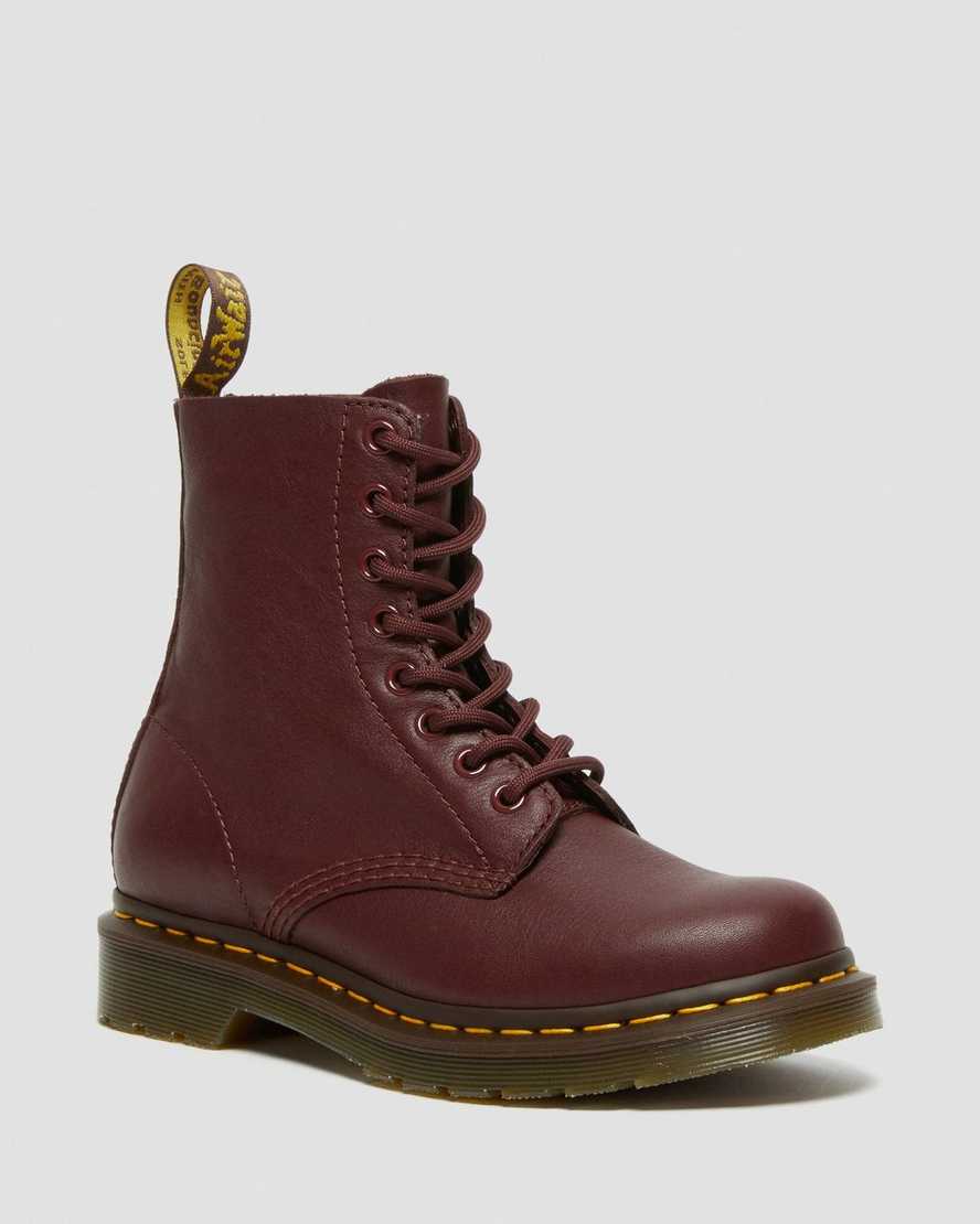 Dr. Martens 1460 Pascal Virginia Lær Original Støvler Herre Rød [6324GVSUH]